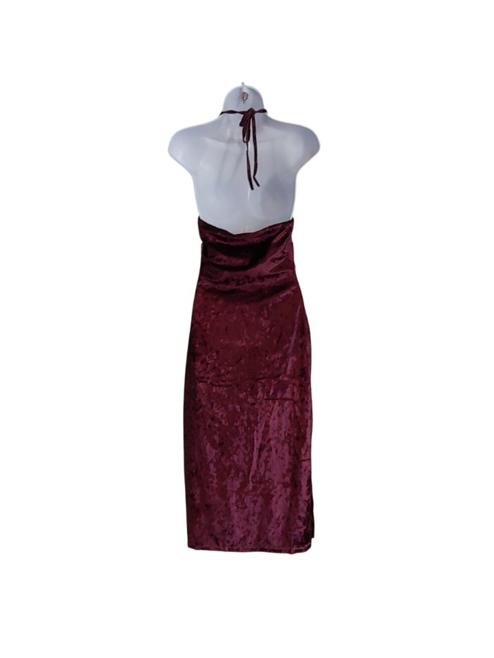 Womens Baroque Velvet Slip Dress Grunge Y2K Sleeze Floral Lace Trim Midi Boho - Picture 2 of 10